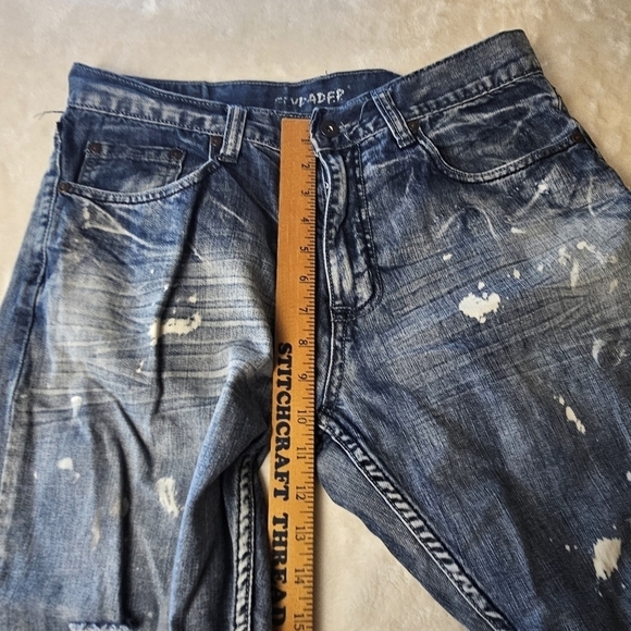 Flypaper Jeans W33 L32 Bootcut Denim Men’s Paint Splatter Embellished - Picture 3 of 14